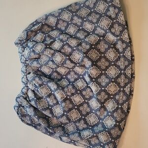 Peek Denim Jean Embordiered Skirt Large 8